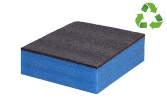 HSF Multilayer Schaumstoff - schwarz blau für DIY Werkzeugeinlage - 350 x 400 x 57 mm - Multilayer