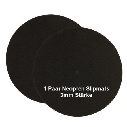 Schallplattenspieler Plattenteller Auflage aus Neopren Zellkautschuk - Slipmats 3mm - 1 Paar