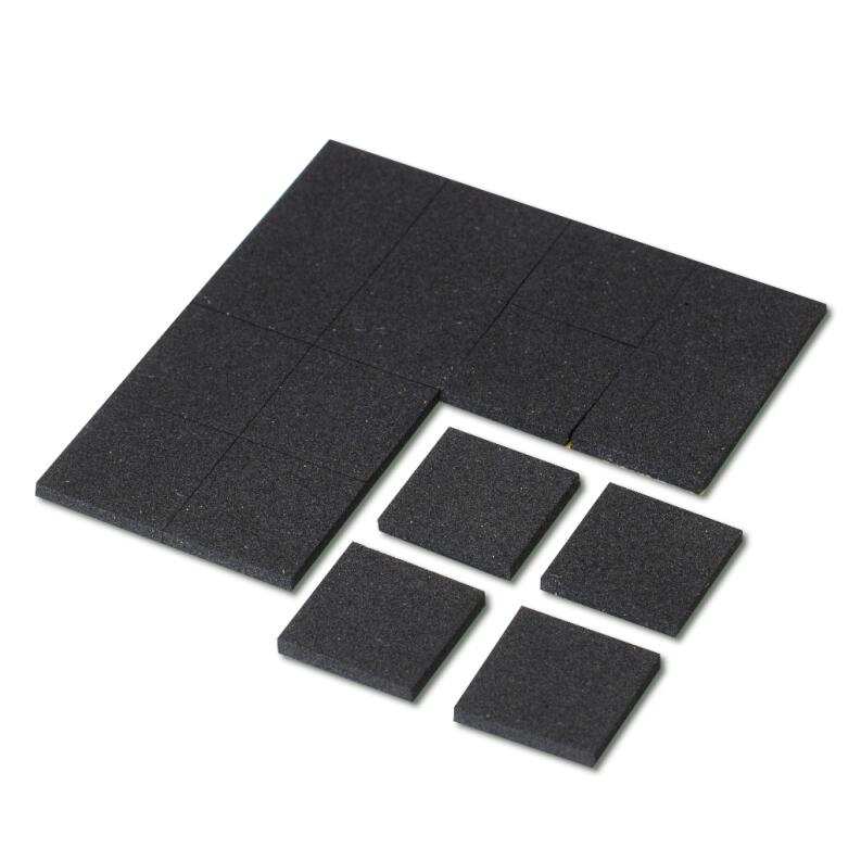 16 EPDM Zellkautschuk Antirutsch Pads 3mm Stärke - Moosgummi