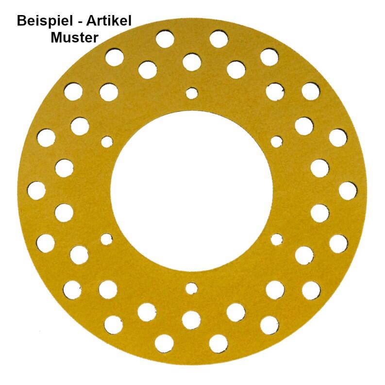 Beispiel: Rückseite Zuschnitt Flachdichtung EPDM Vollgummi 65° Shore A einseitig selbstklebend - DXF