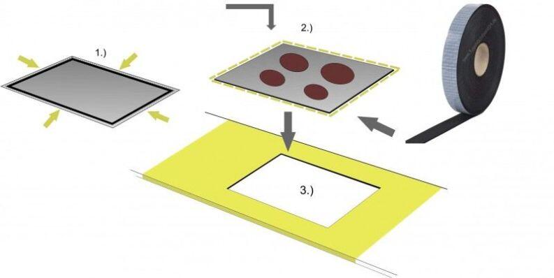 Spezial-Dichtung für Ceran-Kochfeld - einseitig selbstklebend 3 m - 6mm Breite 3mm extra dick