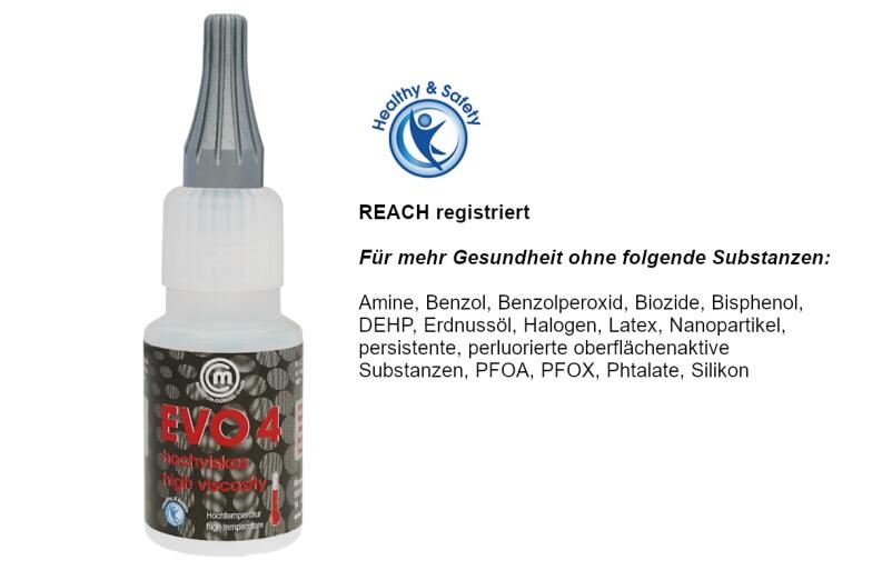 reach registrierter Sekundenkleber hochviskos für hohe Temperaturen