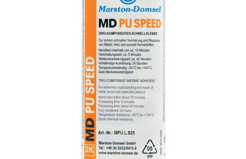 Text von vorne - MD-SPEED 1:1 - 2K Schnellkleber in praktischer 1:1 Doppelspritze