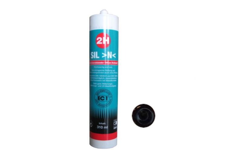 2H SIL N schwarz - Silikon / Neutrales System – 310ml Kartusche