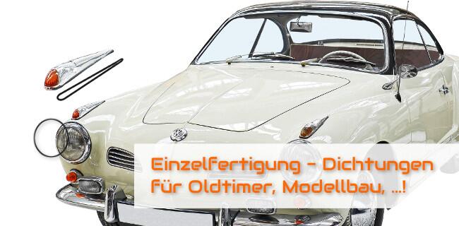 Einzelfertigung - Neopreen-Zellkautschuk Dichtungen für Oldtimer, Modellbau, ..